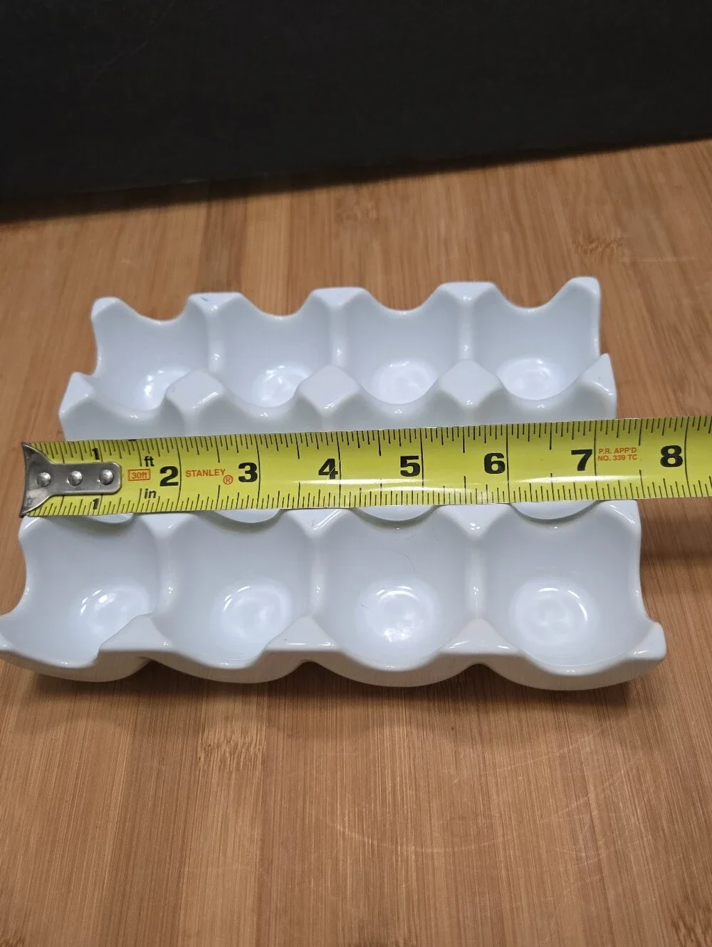 White Ceramic Egg Crate  12 Tray Holder Easter Egg Tray Large multipurpose